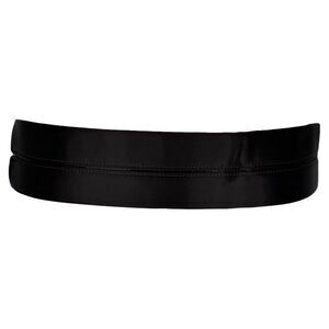 Lanvin Wide Waist Belt in Black Satin